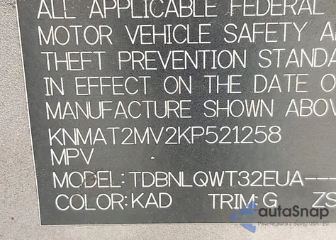 2019 Nissan Rogue Sv from USA, damaged, VIN KNMAT2MV2KP521258